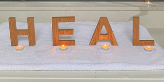 Freestanding Solid Oak Letters