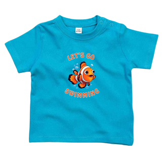 Let’s Go Swimming Baby & Toddler T-Shirts – 100% Soft Cotton, Summer-Ready Design