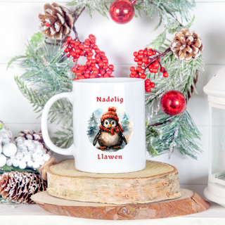 Personalised Welsh Christmas Mugs