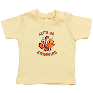 Let’s Go Swimming Baby & Toddler T-Shirts – 100% Soft Cotton, Summer-Ready Design