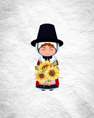 Welsh Lady hand towel