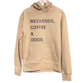 Luxury Organic Cotton Hoodie – "WEEKENDS, COFFEE &; DOGS"