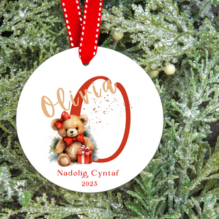 Welsh Baby's first Christmas decoration