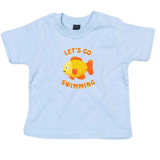Let’s Go Swimming Baby & Toddler T-Shirts – 100% Soft Cotton, Summer-Ready Design