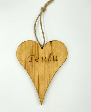 Welsh Wooden Heart