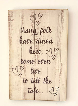 wooden kitchen sign