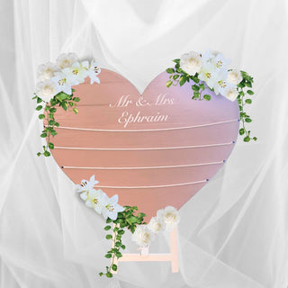 Extra Large Wooden Heart – Personalised & Light Up Wedding Decoration