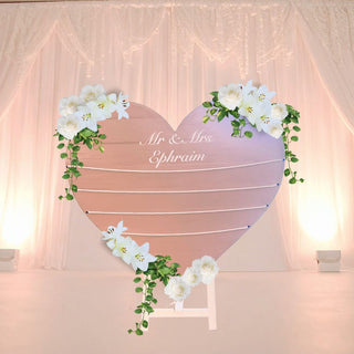 Extra Large Wooden Heart – Personalised & Light Up Wedding Decoration