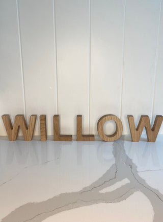 Wooden oak Letters 4 inch