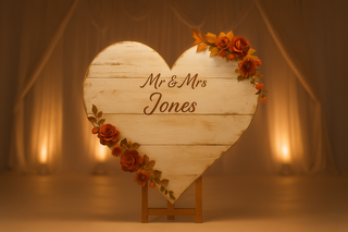 Shabby Chic Rustic Wooden Heart Shape  Wedding Decoration