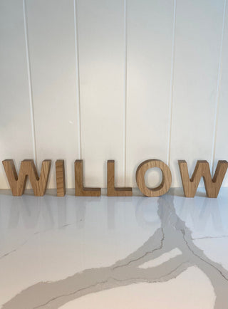 Personalised Oak Letters 5 inch