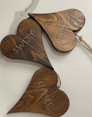 Home Sweet Home Wooden Hearts