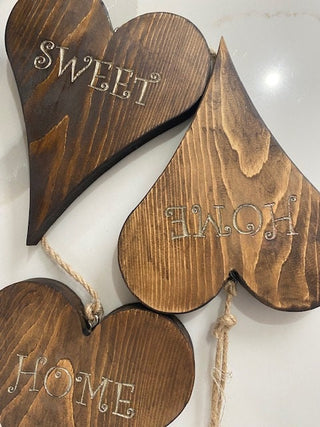 Home Sweet Home Wooden Hearts
