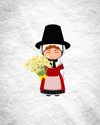 Welsh Lady hand towel