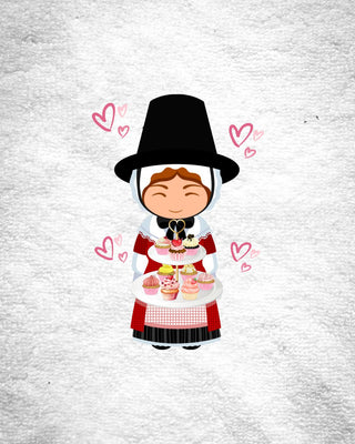 Welsh Lady hand towel