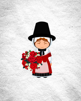 Welsh Lady hand towel