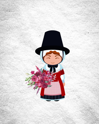 Welsh Lady hand towel