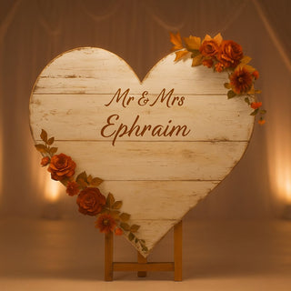 Shabby Chic Rustic Wooden Heart Shape  Wedding Decoration