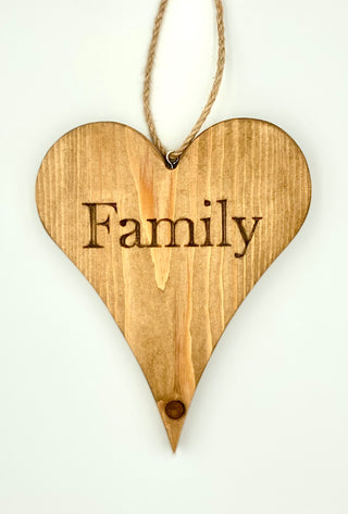 Wooden Family Heart