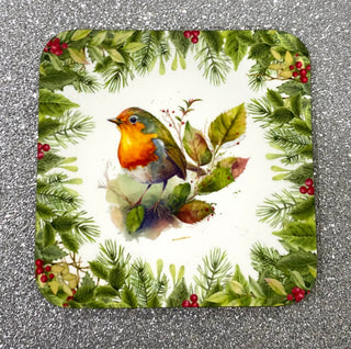 Christmas Robin coasters