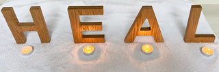 Wooden oak Letters 4 inch